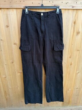 Zara Women’s Black Cargo Straight Leg Pants